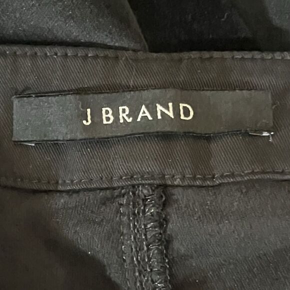 J Brand Natasha Sky High Skinny Pants Size 32 Black Velvet Exposed Button Fly - Picture 5 of 7